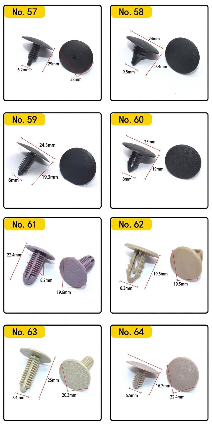 Car universal nylon roof, trunk interior buckle, rivet seal, pickup card, barb buckle, Christmas tree buckle