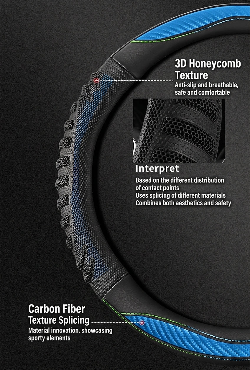 Four-season universal honeycomb sports handlebar covers, steering wheel covers, anti-slip modification covers, cross-border Douyin one-piece dropshipping