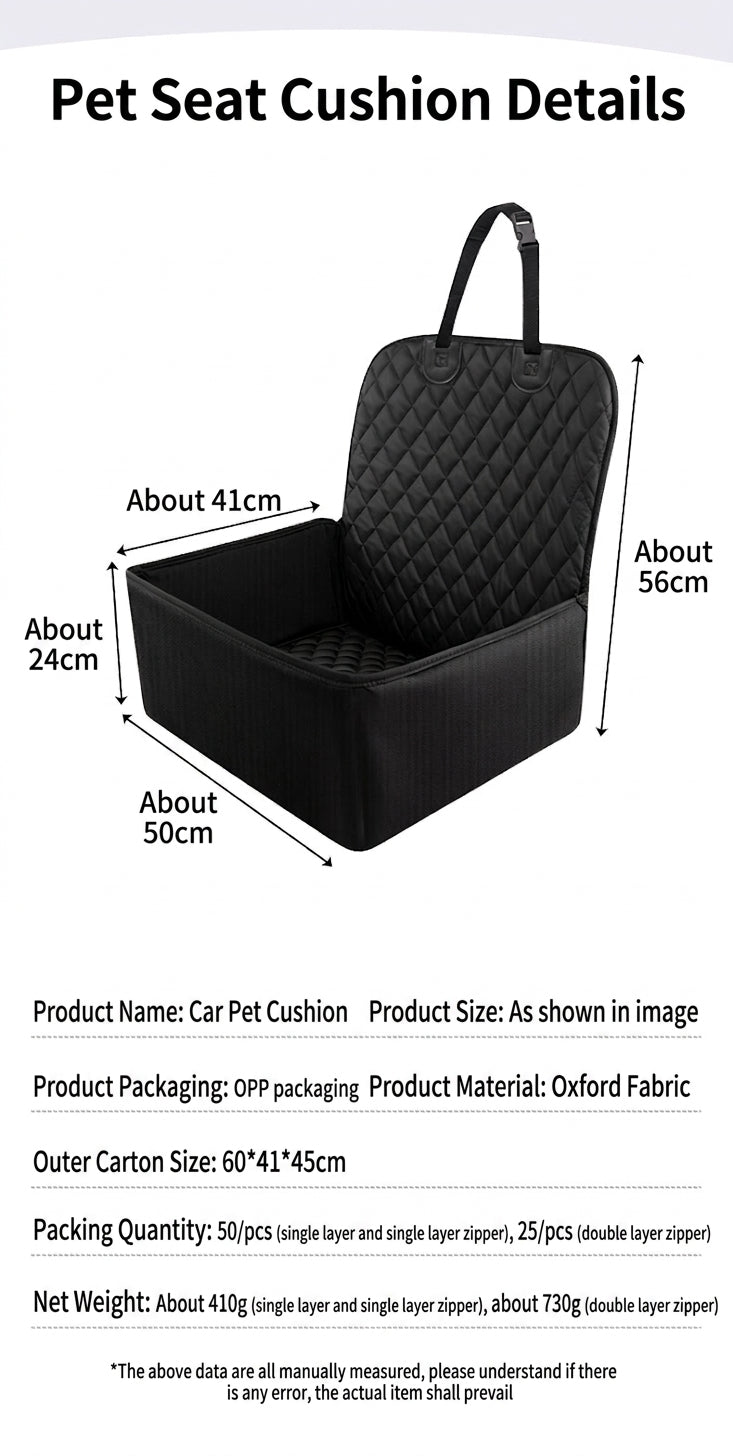 Pet Rear Seat Cushion for Cars, Waterproof & Dirt-Resistant