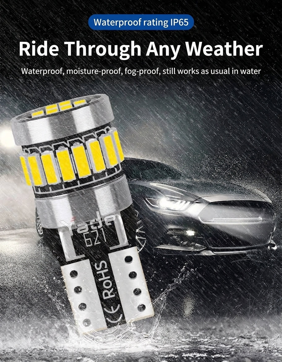 Car LED Position Light T10 Decoding W5W Canbus Cabin Light License Plate Light 4014 24SMD Bulb W5W