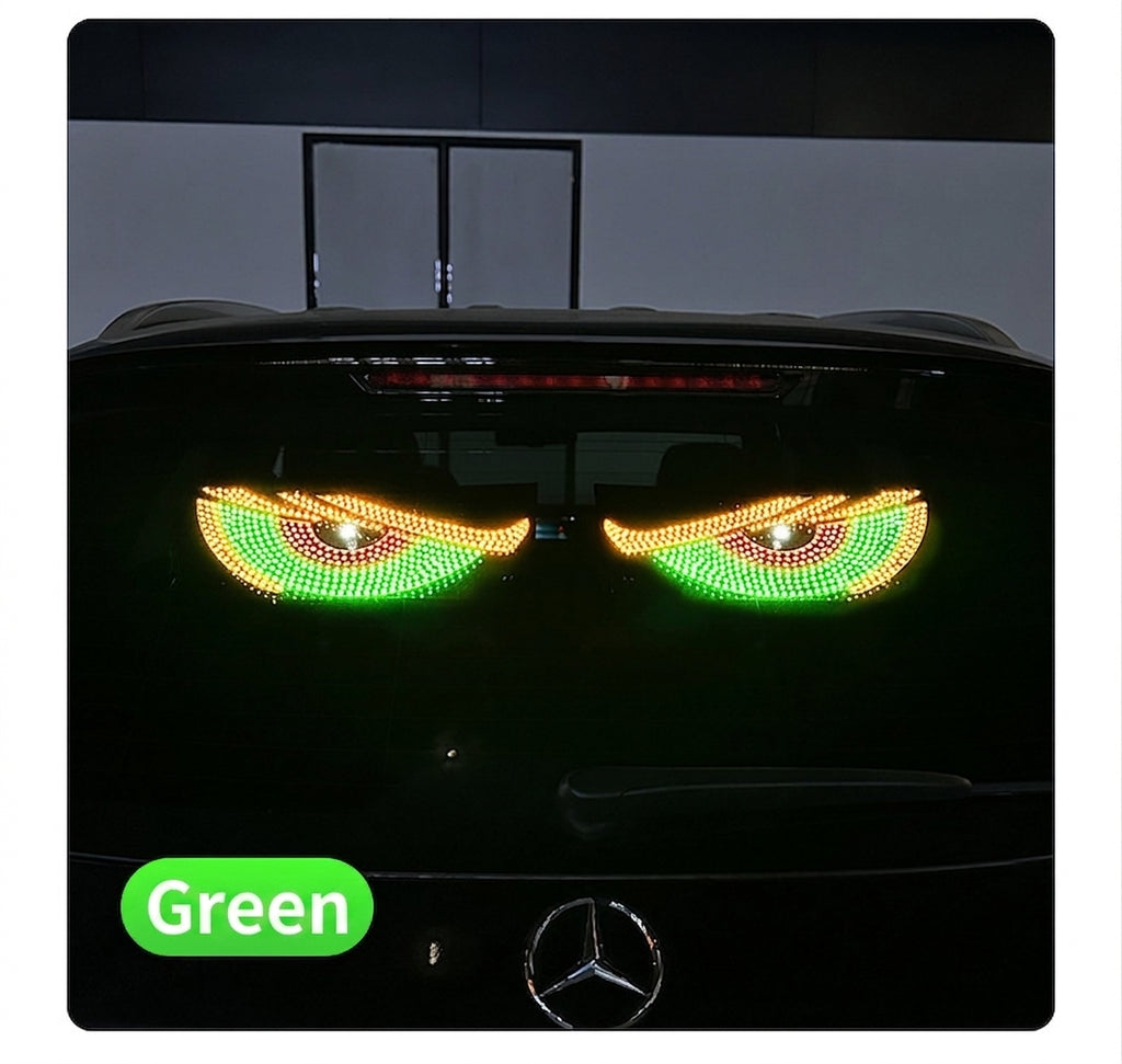 Cross-border car dynamic devil's eye LED warning light, truck truck truck eye light dynamic display light