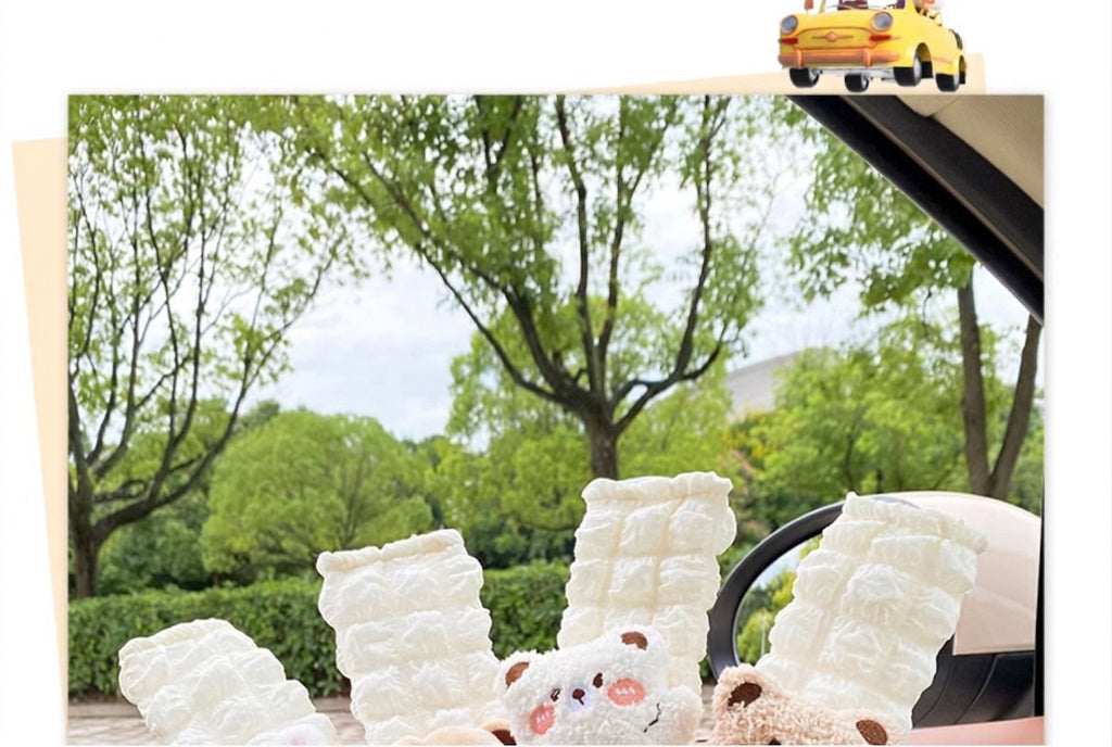 Car seat belt shoulder pads, creative cute children's anti-strain safety belt, and a pair of decorative protective covers