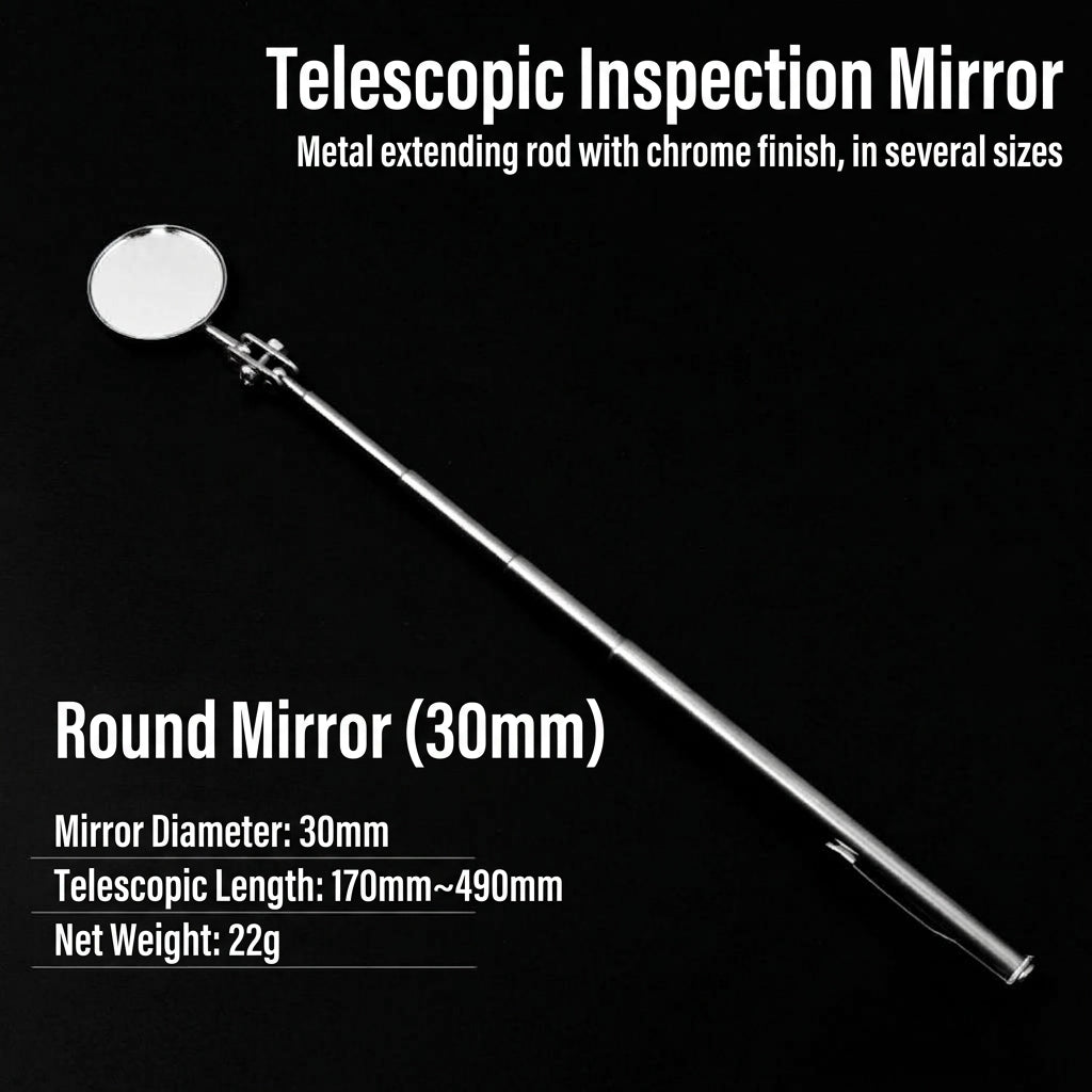 Universal telescopic folding inspection mirror, car bottom inspection mirror, chassis mirror, pipe endoscope, and automotive chassis mirror