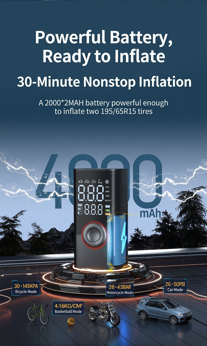 Cross-border portable air pump, mini bike, electric tire, pump, handheld, charging, dual-purpose car inflatable