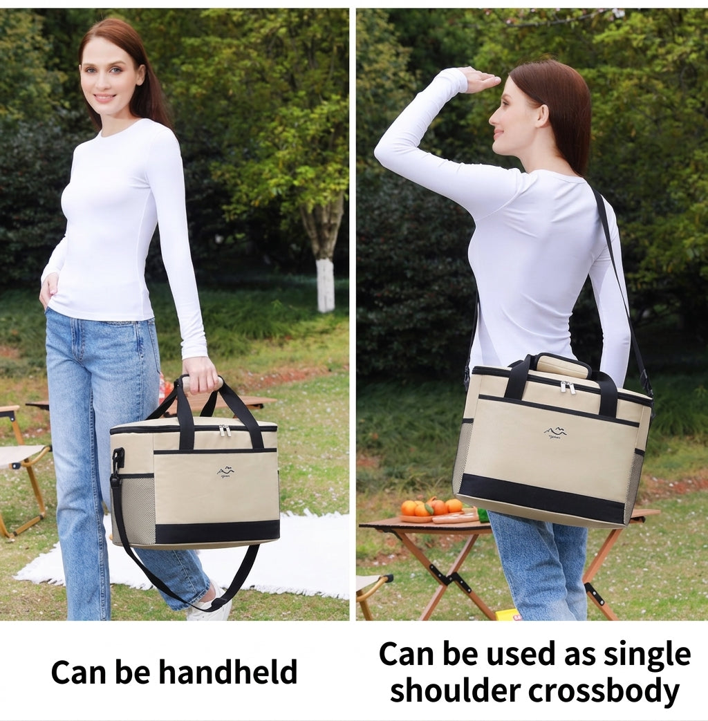 Insulated Cooler Bag, Portable Cold Storage