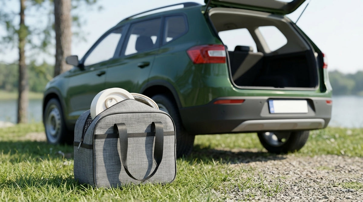 Insulated Lunch Box Bag, Large Capacity - Campsite Day