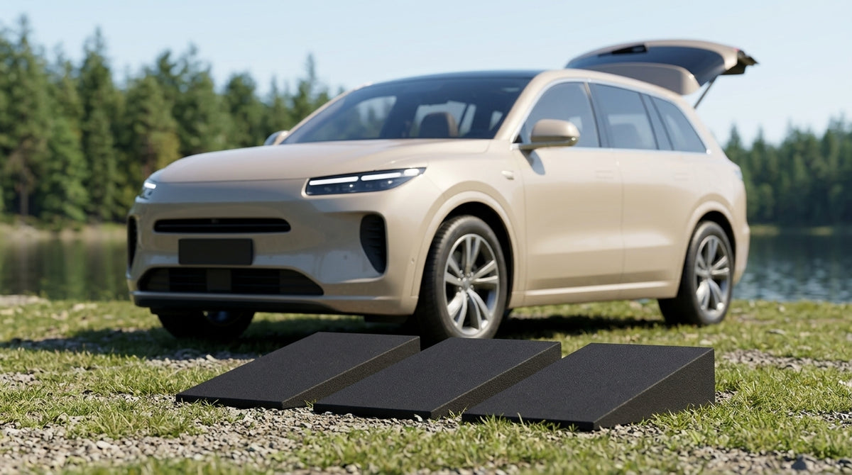 Car Rear Seat Leveling Pad - Flat Sleeping Mat - Campsite Day
