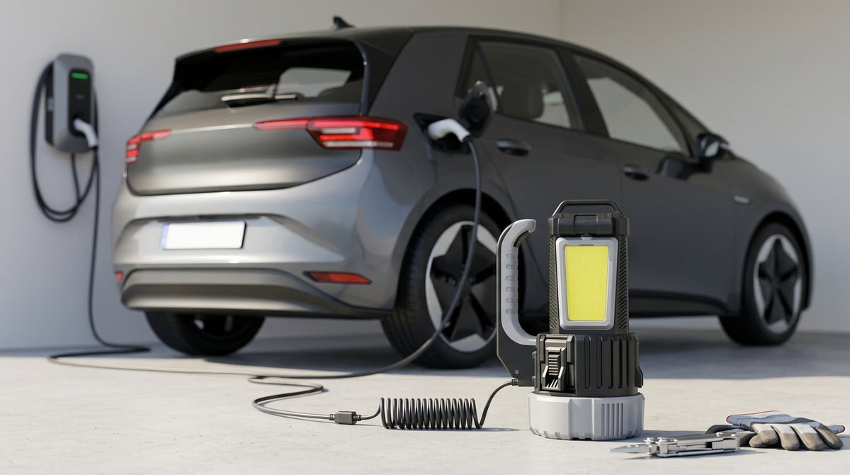 LED Work Light USB Rechargeable with Display - Charging Spot Day