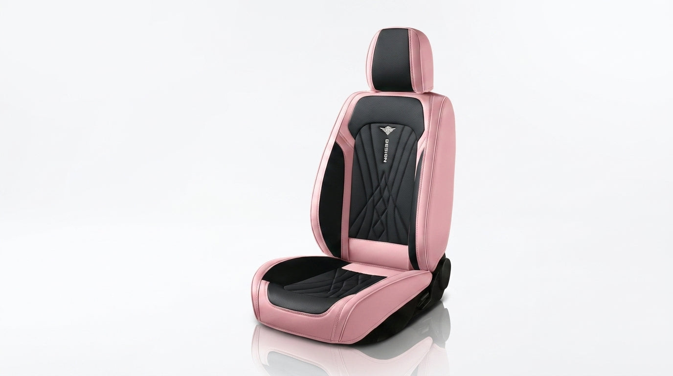The new Napa leather car cushion is high-end, all-season breathable, perforated, full leather, and fully surrounded seat cover, directly supplied by the manufacturer - Hero Shot