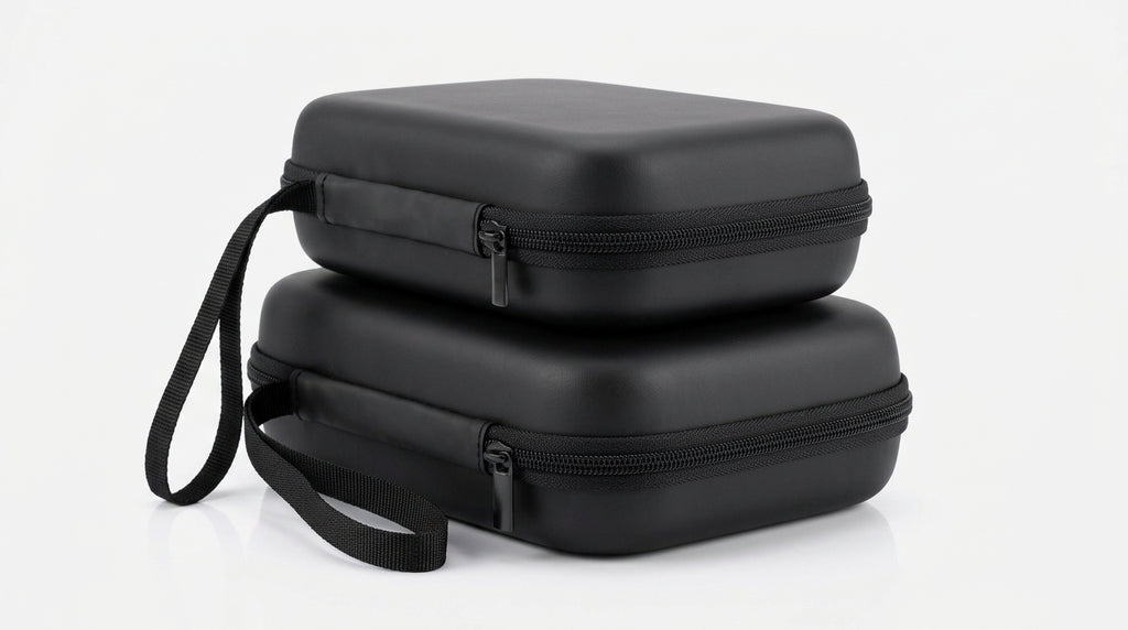 Car air pump leather box, portable air pump storage bag, leather packaging box for automotive emergency tools - Hero Studio