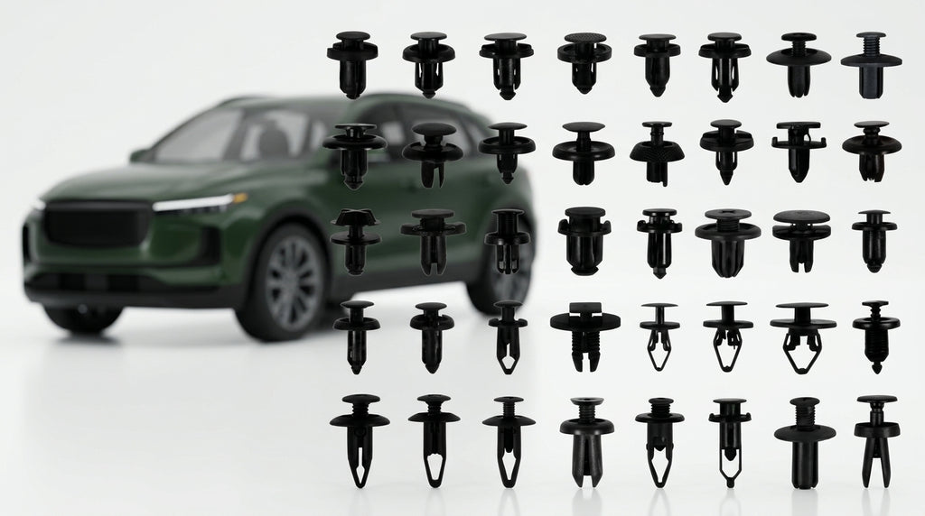 Universal automotive fender liner, trunk plastic clips, mudguard clips, expansion screws, hole-pierced studs, snaps - Hero Studio