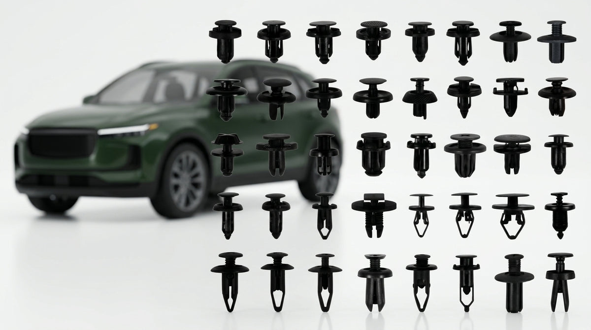 Universal automotive fender liner, trunk plastic clips, mudguard clips, expansion screws, hole-pierced studs, snaps - Hero Studio