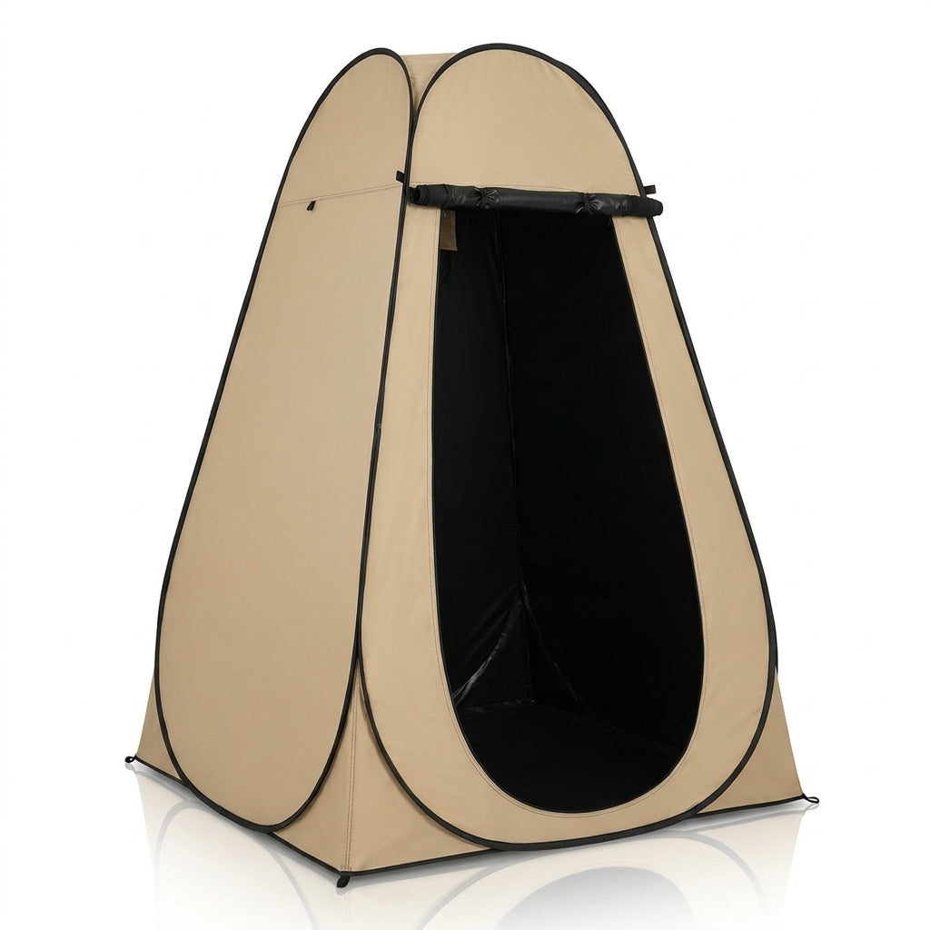 New outdoor bathing tent, black rubber waterproof portable toilet changing shower bathing camping changing cover tent - Hero Studio
