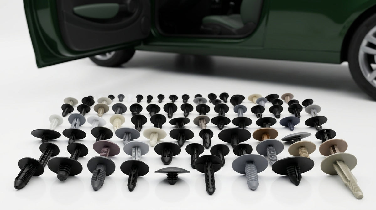 Car universal nylon roof, trunk interior buckle, rivet seal, pickup card, barb buckle, Christmas tree buckle - Hero Studio