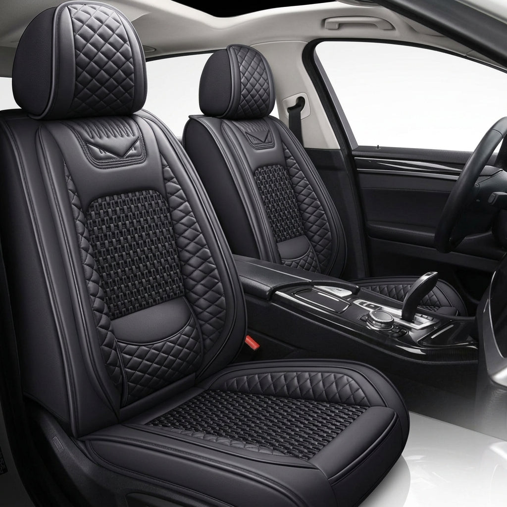 Cross-border foreign trade all-season dedicated seat cover full-coverage car seat cover leather seat cover summer ice silk seat cushion - Hero Studio