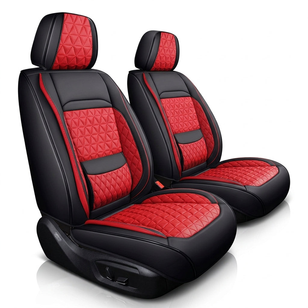 2025 new all-leather fixed lumbar wing Nappa leather car cushion all-season universal full-enveloping seat cover - Hero Studio