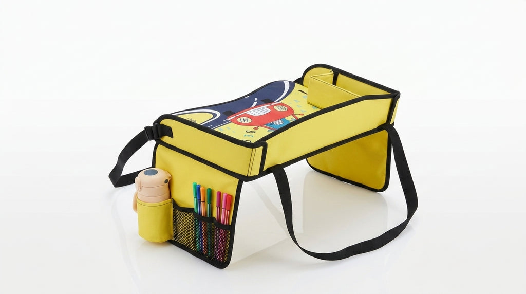 Cross-border car mini table, children's travel tray, car rear seat soothing tool, safety seat folding table - Hero Studio