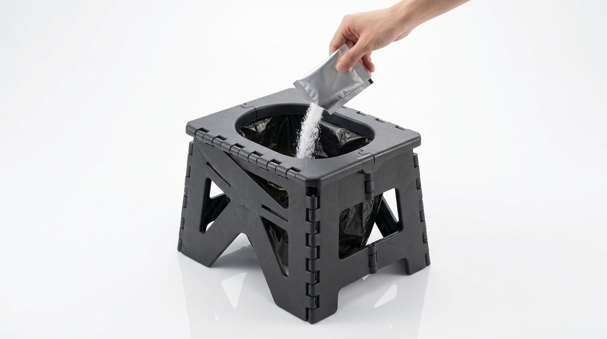 Outdoor camping folding toilet, car-mounted portable odor-resistant adult mobile travel toilet stool - Hero Studio