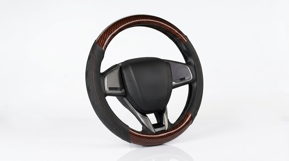 [Carbon Fiber] Car Steering Wheel Handle Sleeve, All-Season Universal, Non-slip, Wear-Resistant, Breathable New Model Dropshipping - Hero Studio