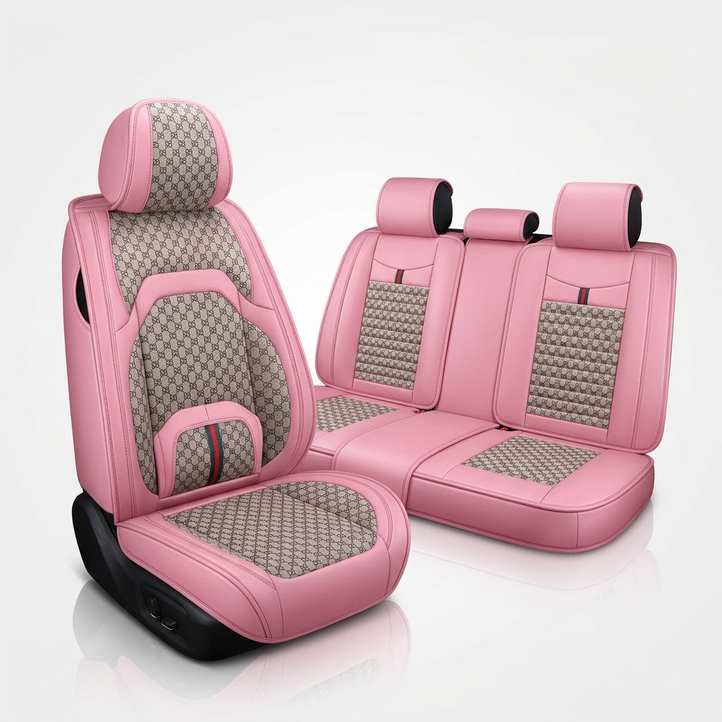 Car seat cushions are fully covered, all-season universal, five-seat small car seat cushions, reinforced waist belts, memory foam, and wholesale car seat cushions - Hero Studio