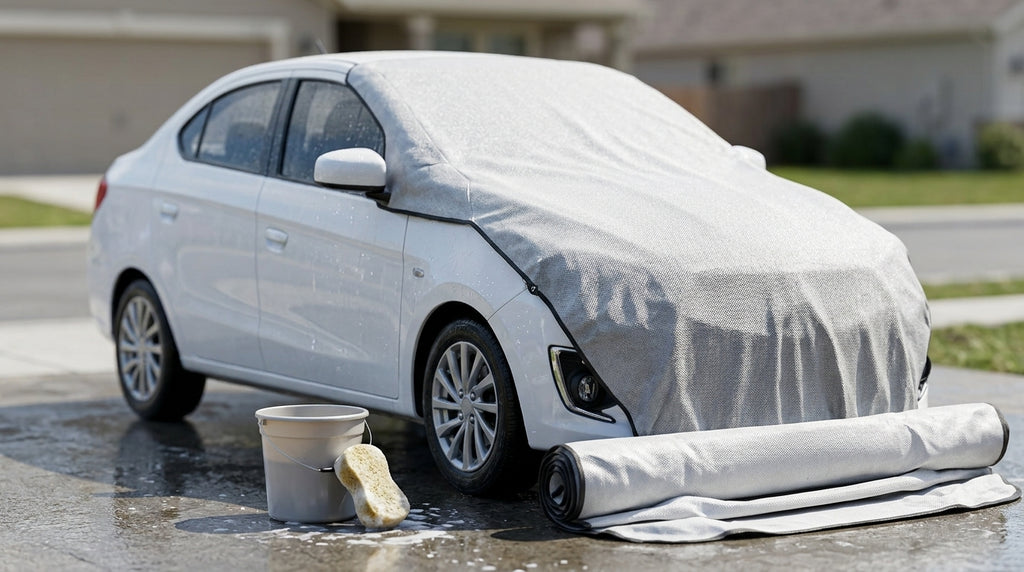 Car Snow Cover Half Hood Windshield Frost Guard - Wash Bay Day