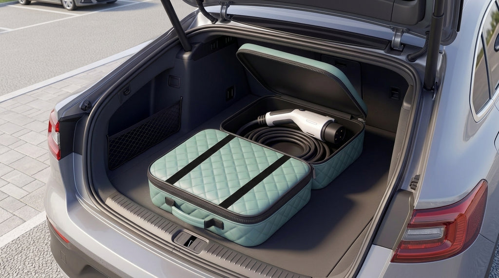 Car charging cable storage bag, new energy charging gun storage bag, car trunk handbag, custom logo - Boot Context Day