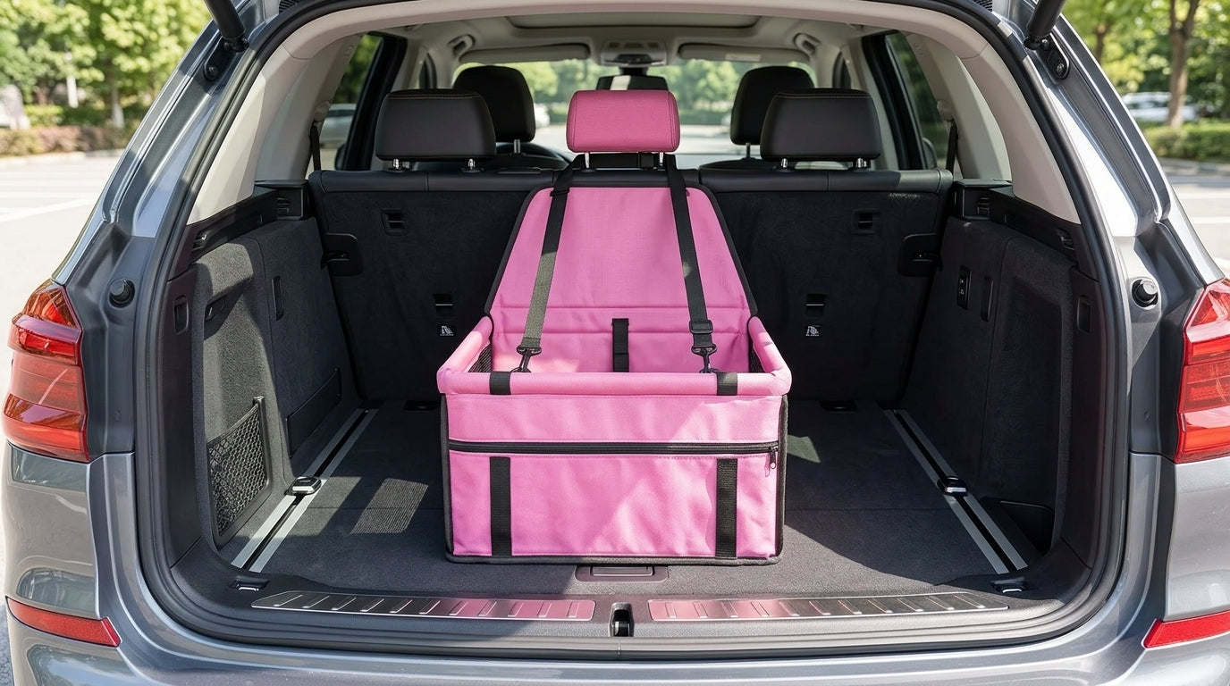 Cross-border bestseller breathable mesh pet car mat hanging bag, pet car carrier waterproof car dirt mat, dog anti-collapse - Boot Context Day
