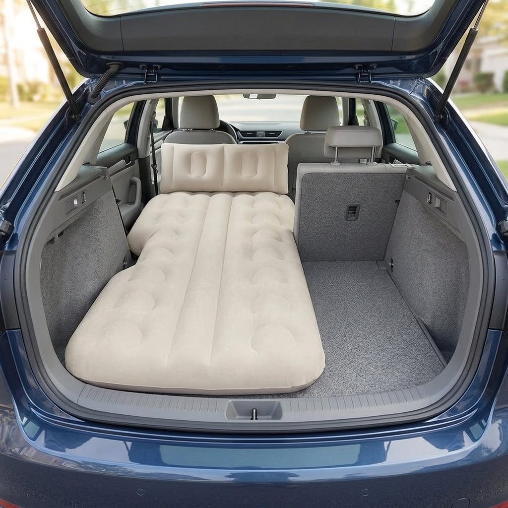 Car rear sleeping automatic travel mattress sedan air mattress car sleeping in the car portable intelligent AI car inflatable bed - Boot Context Day