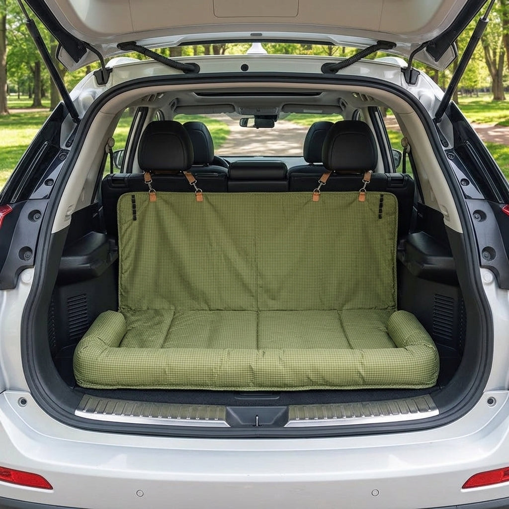 Water-repellent, dirt-resistant, scratch-resistant travel rear car dog bed, convenient for small, medium, and large dog pet supplies dog bed - Boot Context Day