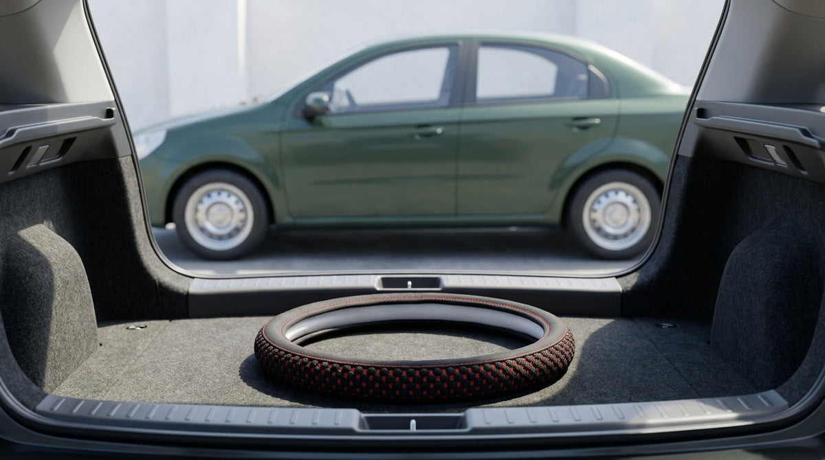 Steering Wheel Cover, Ice Silk, Universal Fit - Boot Context Day