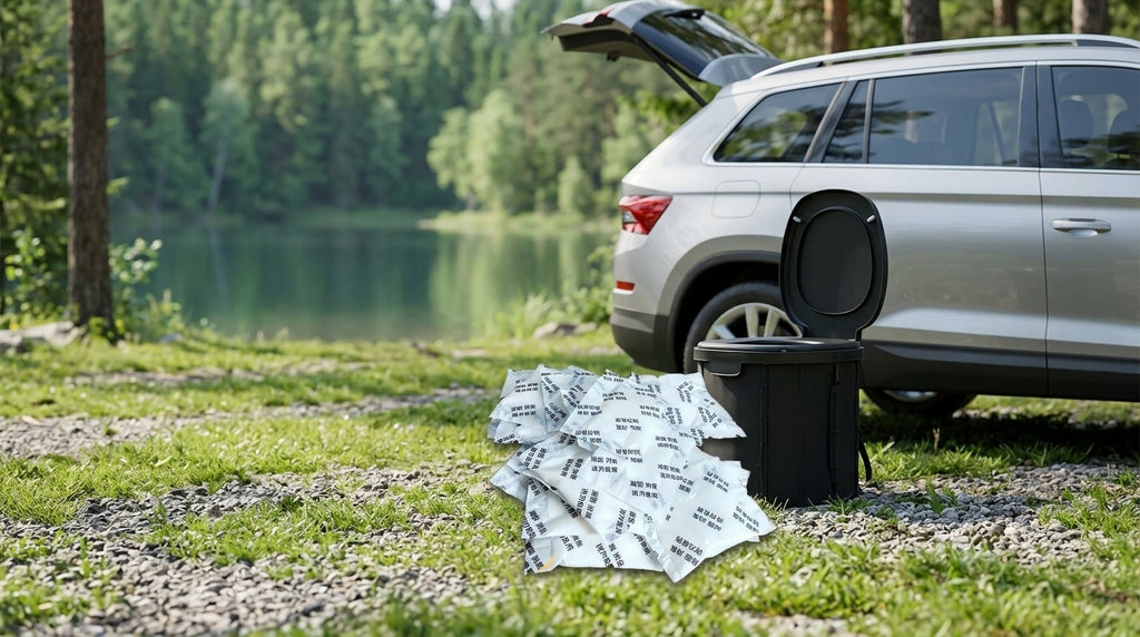 Toilet absorbent urine solidifier, outdoor car toilet, adult toilet, camping portable deodorizing curing agent - Campsite Day