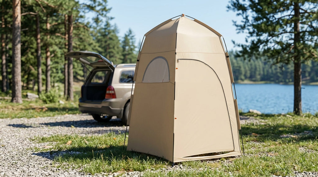 The new changing tent is portable for bathing, birdwatching, fishing, toilet guard, and portable warmth, preventing light leakage - Campsite Day
