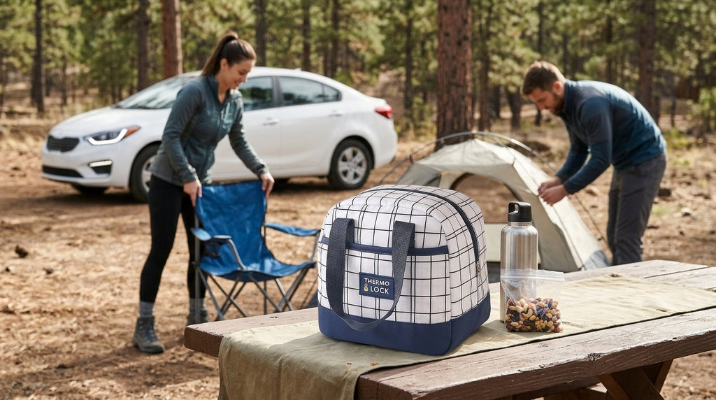 Lunch Bag, Insulated Portable Lunch Box - In Use Day
