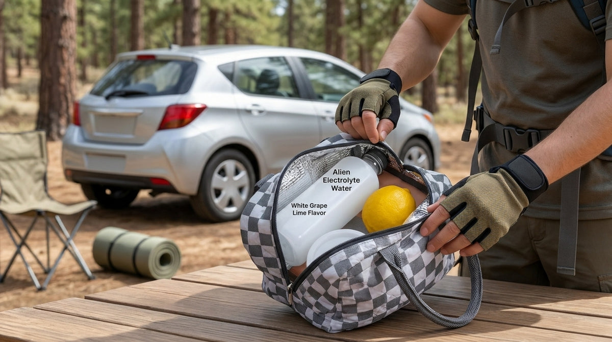 Thermal Lunch Bag, Waterproof Insulated Cooler - In Use Day