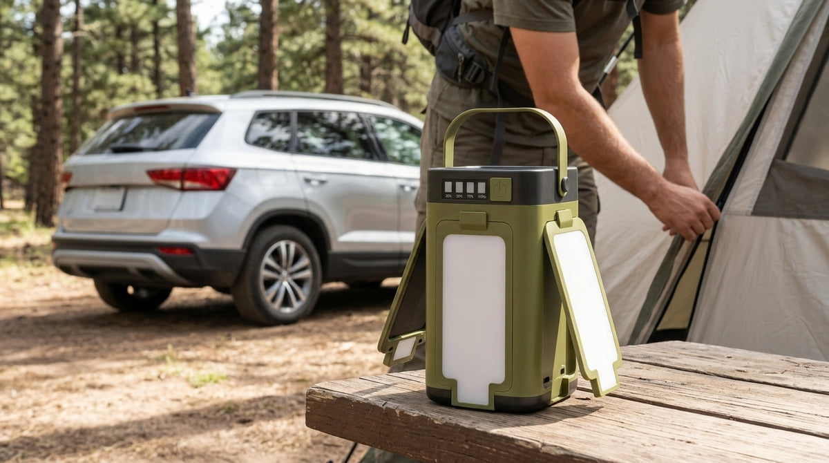 Solar Camping Light with Folding Design - In Use Day