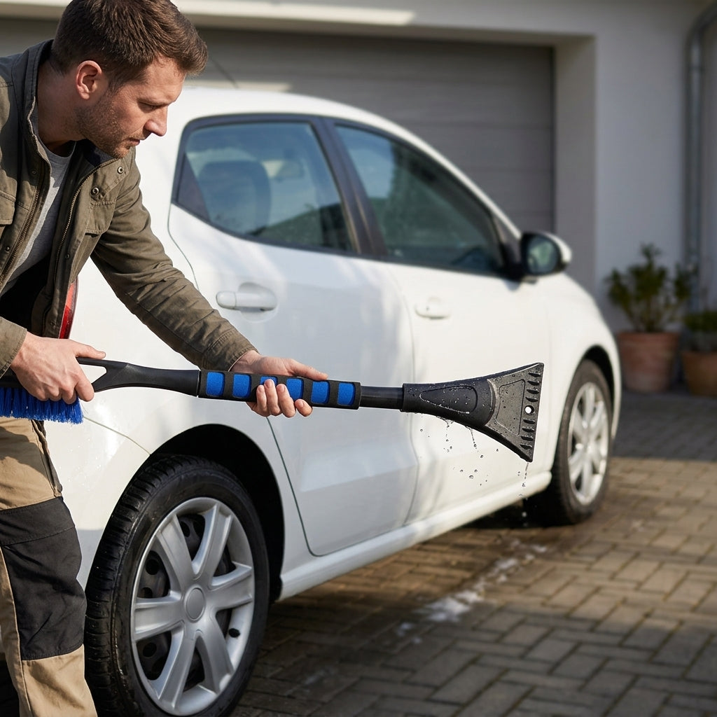Car Snow Removal Shovel - Multiple Colors - In Use Day