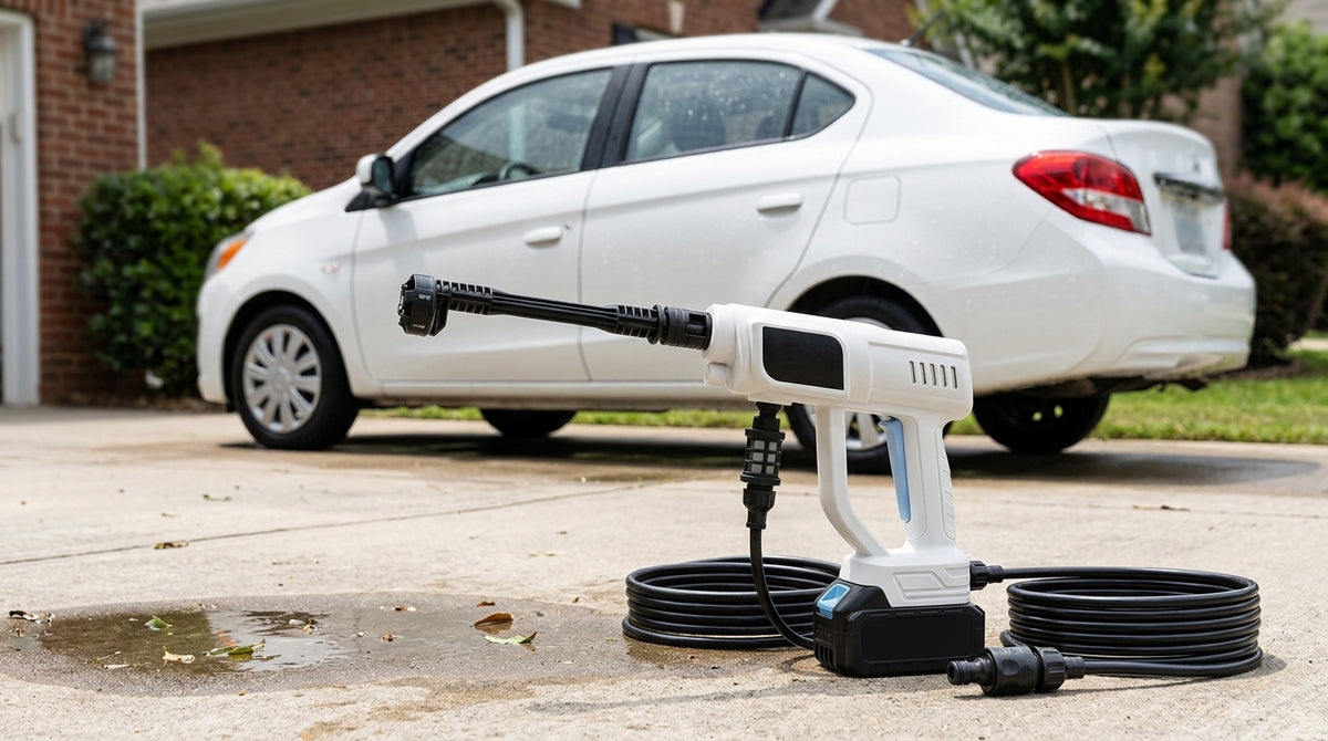 Cross-border lithium battery wireless car wash water nozzle, high-pressure, high-power car wash tool, home portable car tool - Wash Bay Day