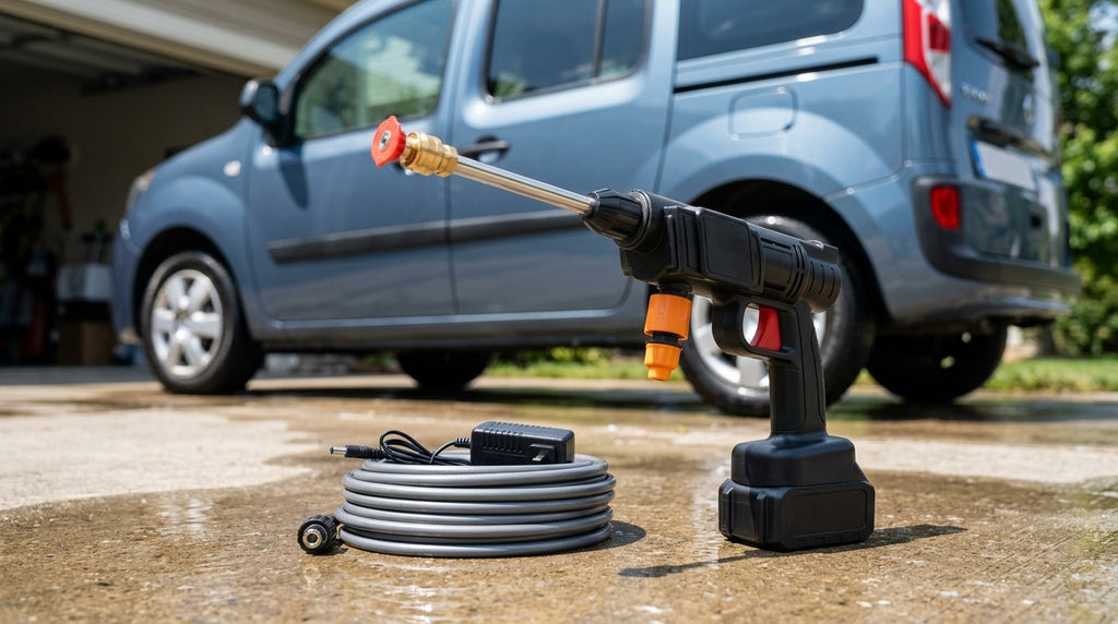 Household wireless lithium battery water gun car wash high-pressure water gun rechargeable car wash artifact car wash machine set of foreign trade order - Wash Bay Day