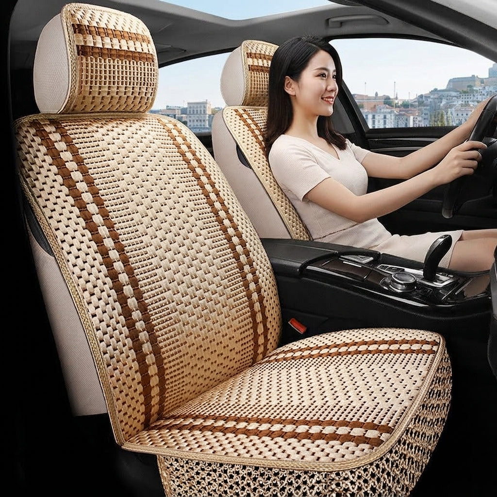 Car Cushion Four Seasons Universal Ice Silk Seat Cover Summer Cool Cushion Single Piece Car Single Pad Wholesale Factory Direct All-Inclusive - Woman Driver Day