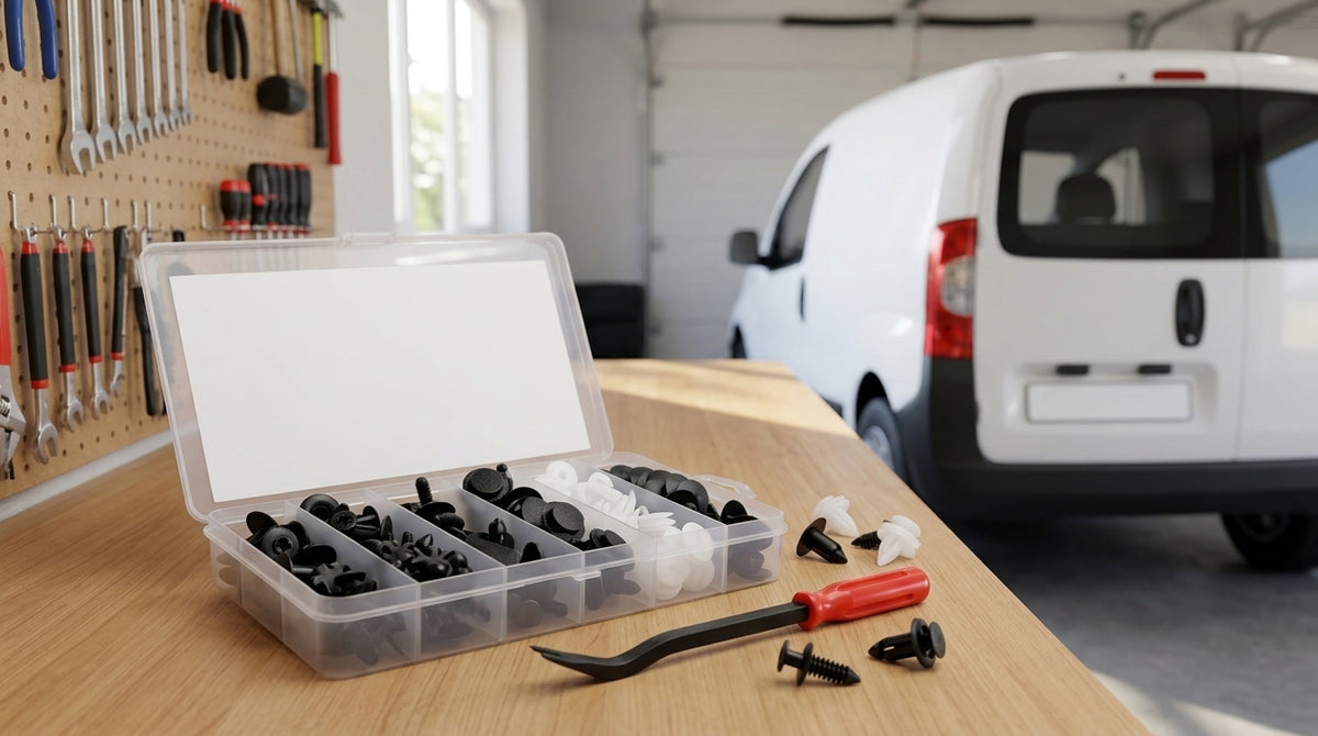 100PCS Box Car Snap Box 100PCS Combo Set Nylon Clip Bumper Universal Buckle - Workbench Day