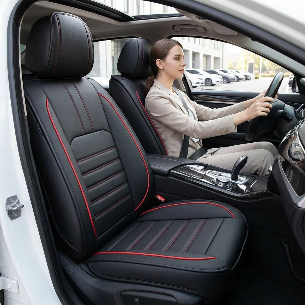 New full-coverage, all-leather, lumbar firm, all-season GM seat cushion, cross-border Amazon bestseller, export wholesale seat cushion - In Use Day