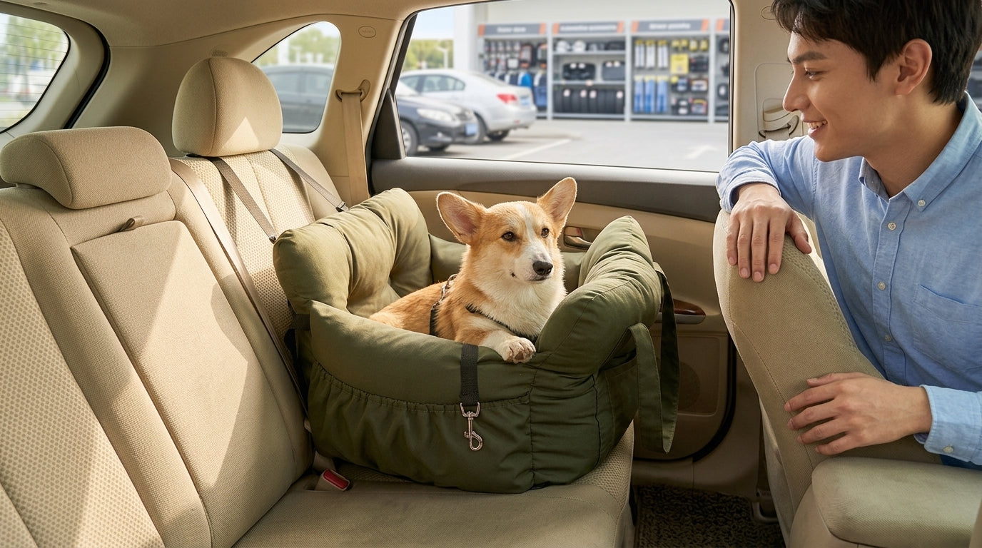 Pet Beds, Car Dog Beds, Small to Small Dog Car Dog Pads, Pet Supplies, Cat Passenger Seat Pet Safety Pet Pads - In Use Day