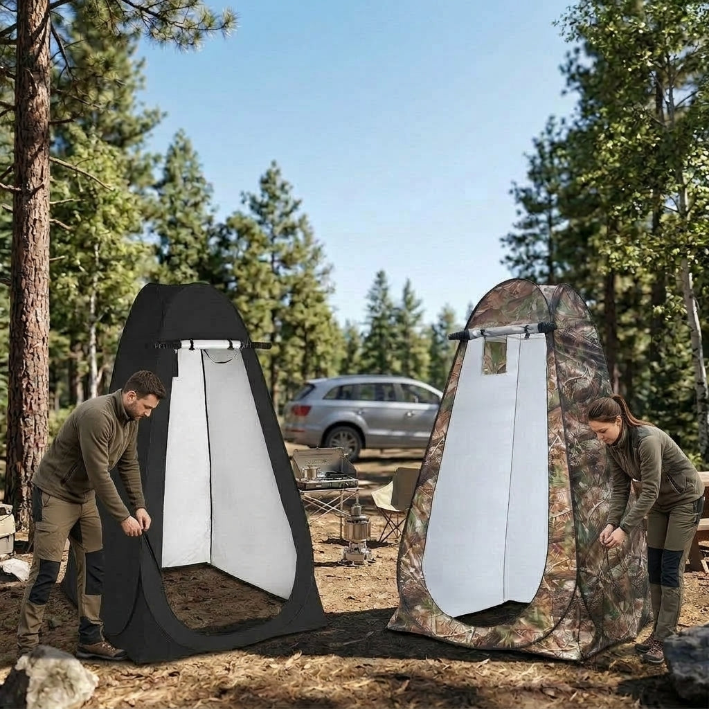 Fishing, shower, bathing artifact, outdoor camping, fishing, changing clothes, simple and portable, portable portable toilet, warm tent, toilet - In Use Day