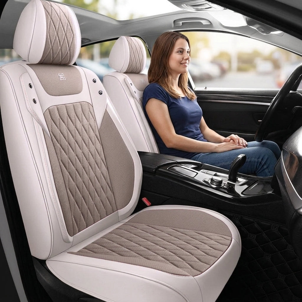 New car seat cushion, all-season universal seat, Nappa leather full-coverage seat cover, small sedan SUV seat cushion manufacturer wholesale - In Use Day