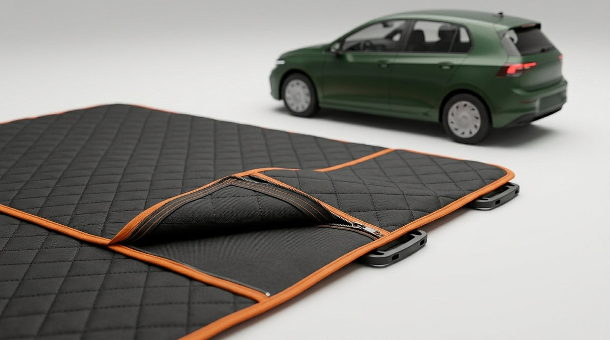 Car trunk pad, car pet pad, anti-dirt and scratch-resistant enlarged rear seat pad, waterproof pet seat pad - Detail Top