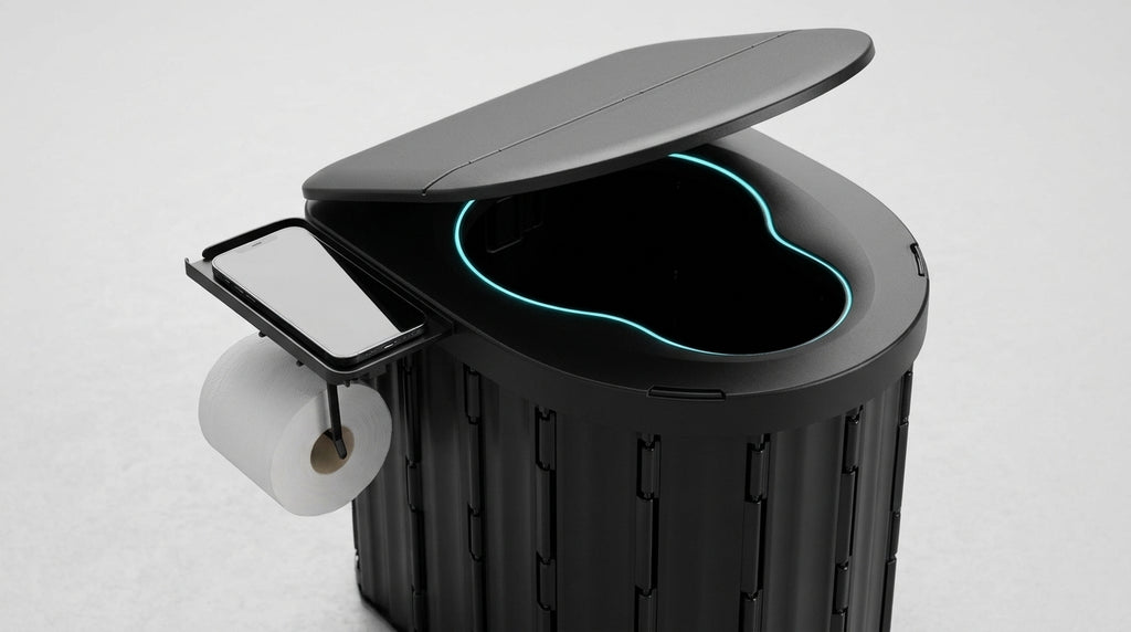 2025 New Model Raised Outdoor Folding Toilet with Lid Portable Car Mobile Toilet Travel Camping Toilet - Detail Top