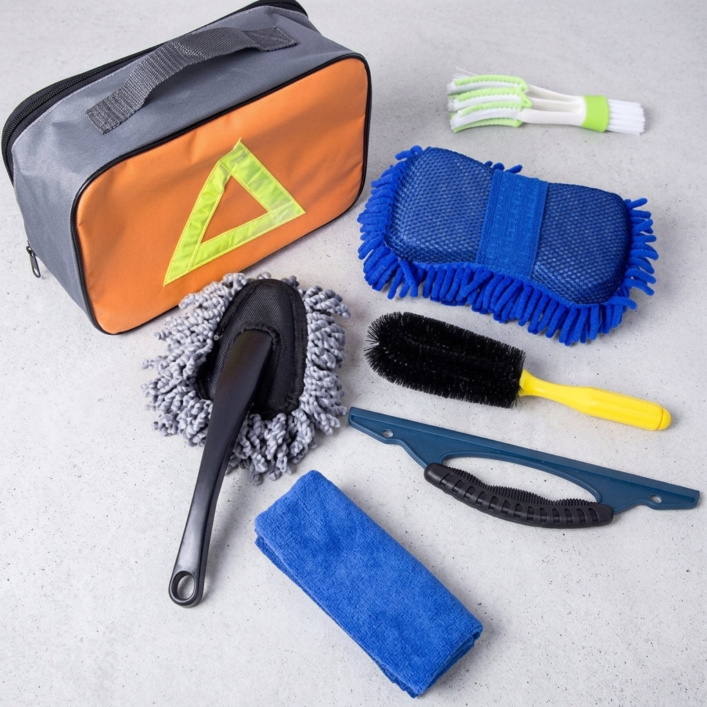Cross-border car wash tools, complete set, cleaning seven-piece sponge car wash brush, professional beauty maintenance car supplies - Detail Top
