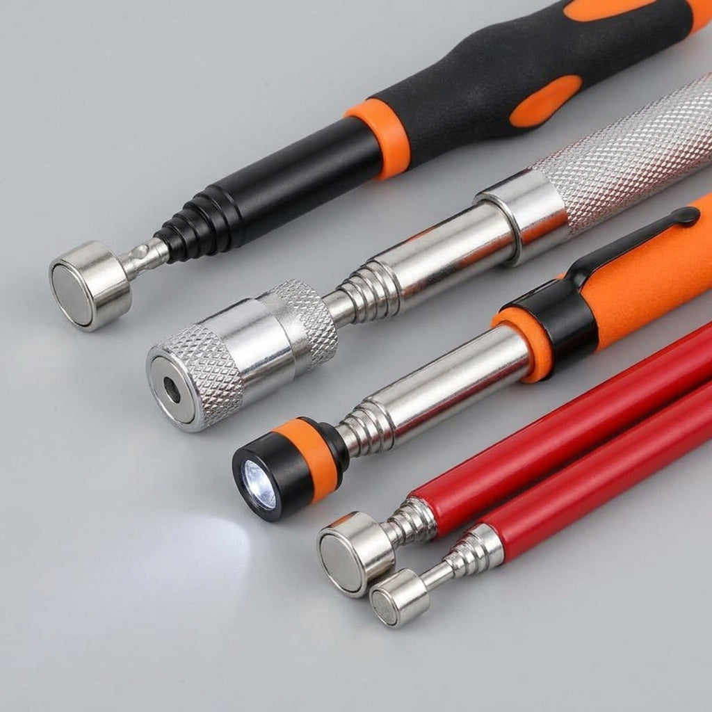 8LB Pickup Retractable Magnetic Suction Rod with Light Magnetic Rod Auto Repair Tool Metal Picker Suction Rod - Detail Top