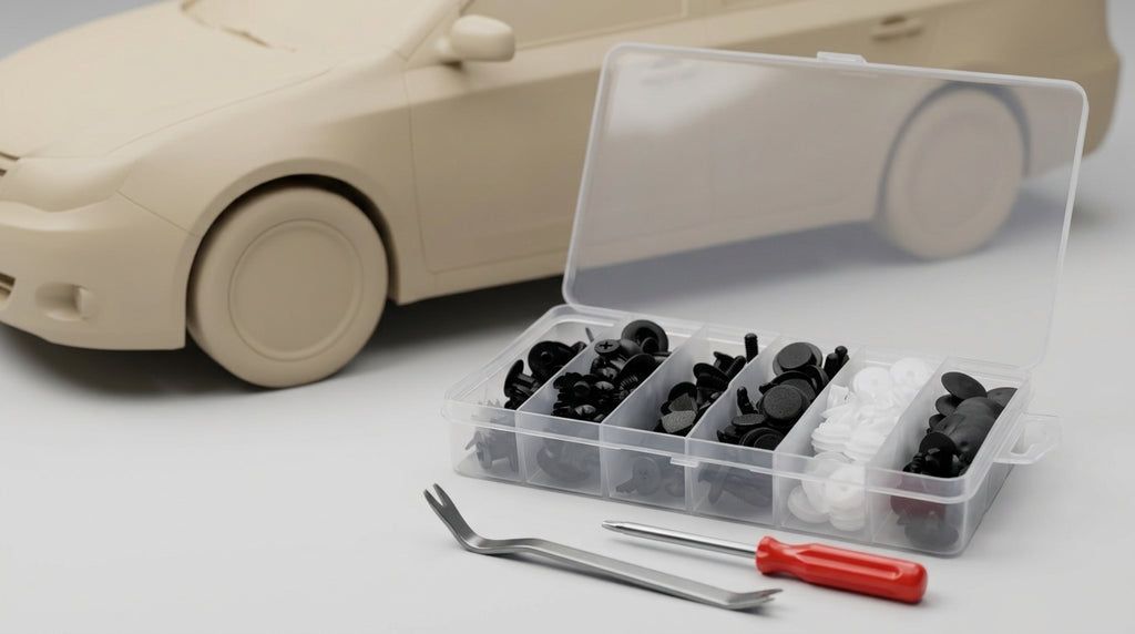 100PCS Box Car Snap Box 100PCS Combo Set Nylon Clip Bumper Universal Buckle - Detail Top