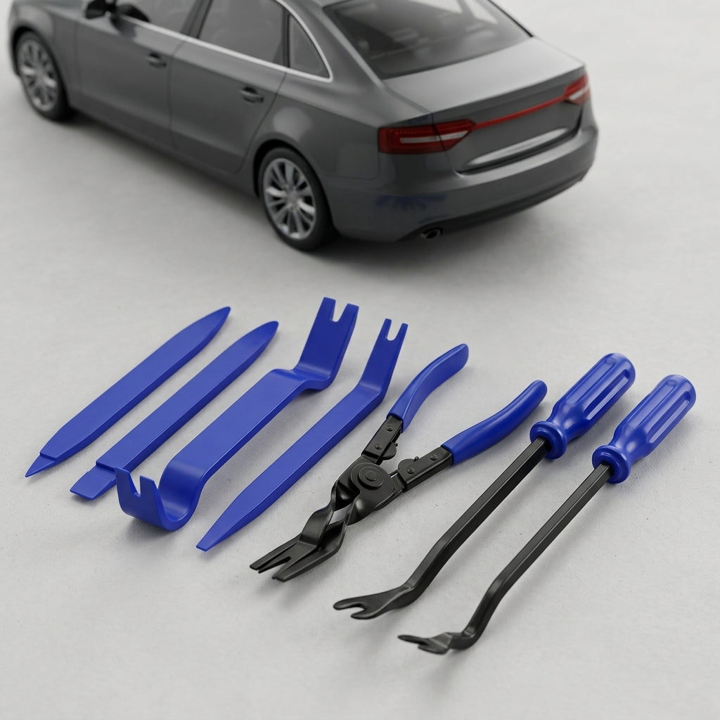 5 pieces, 6 pieces, 7-piece set, car panel car door audio system decoration modification tool, clip screwdriver, pliers, disassembly 3 pieces - Detail Top